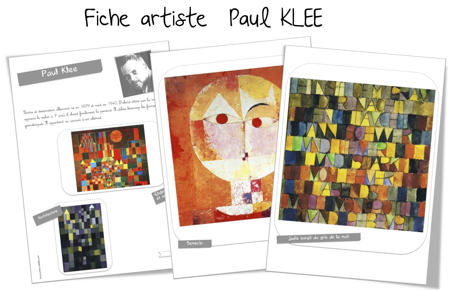 Paul Klee et l’alphabet Bout de Gomme